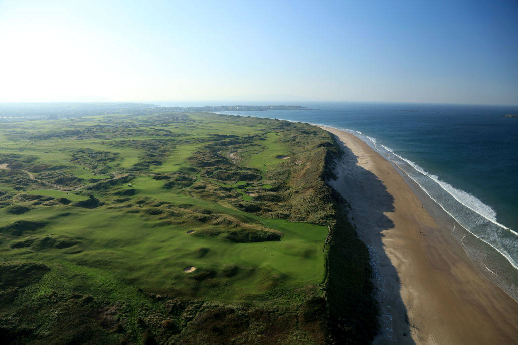 An aerial view of Royal Portrush